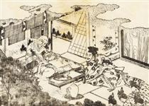 An old woman - Katsushika Hokusai