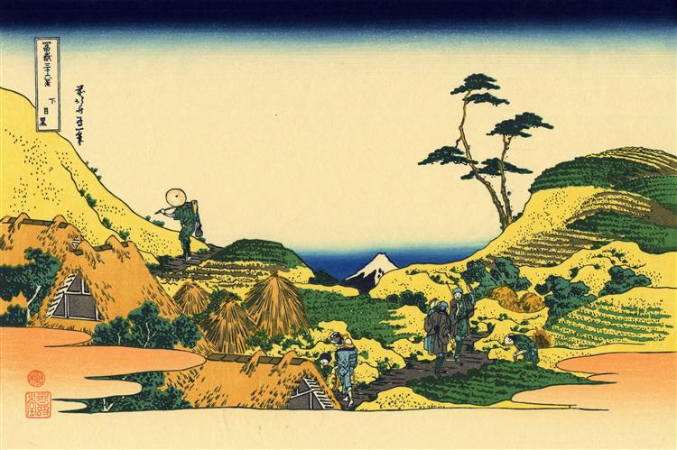 Shimomeguro - Katsushika Hokusai