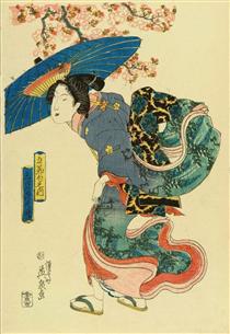 Yabai with Two Women - Keisai Eisen - WikiArt.org  Japanese woodblock  printing, Japanese prints, Japanese art