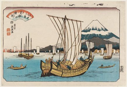 Returning Sails at Shiba Bay, 1847 - 溪齋英泉