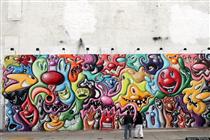 Mural on Houston and Bowery - Kenny Scharf