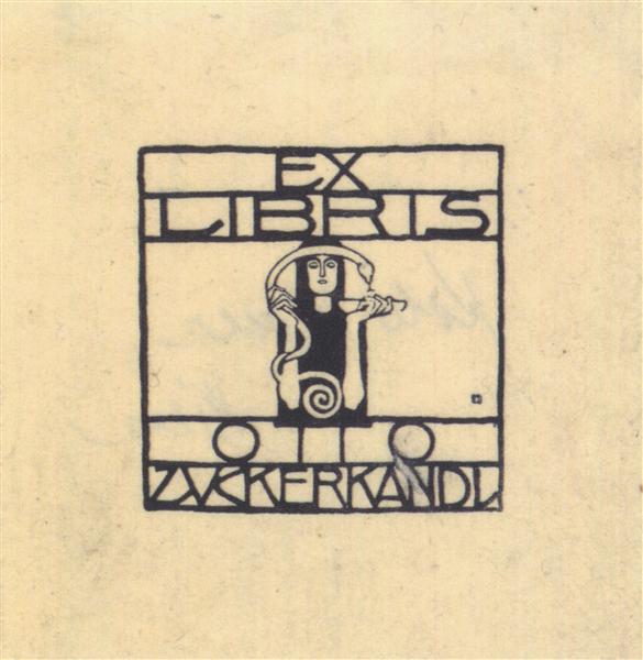 Exlibris for Otto Zuckerkandl, 1906 - Koloman Moser