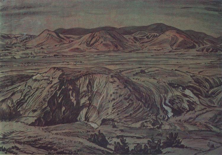 Mountain landscape, c.1925 - Konstantin Fjodorowitsch Bogajewski