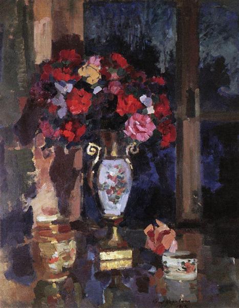 A bouquet of paper roses, 1912 - Konstantin Alexejewitsch Korowin