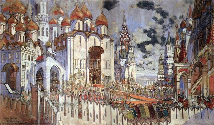 Boris Godunov.Coronation, 1934 - Костянтин Коровін