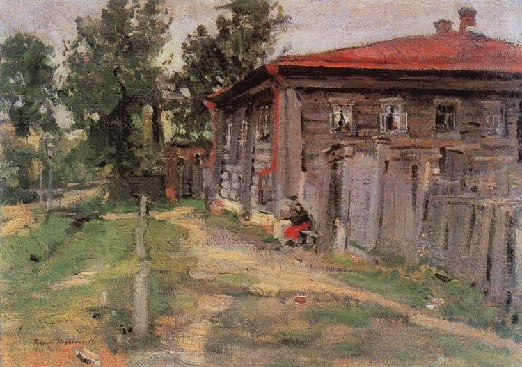 Corner of the province (Street in Pereslavl), 1905 - Konstantin Alexejewitsch Korowin