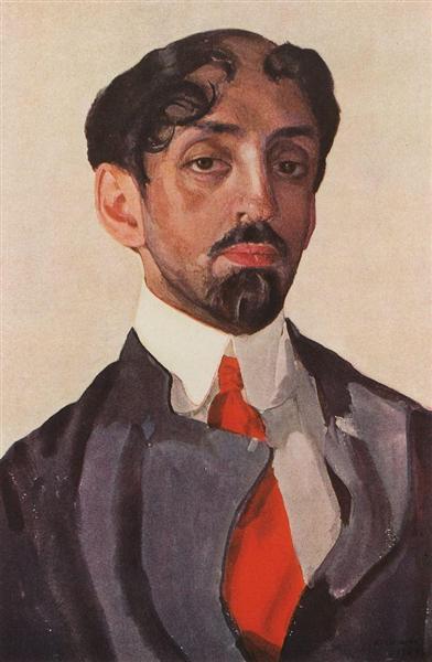 Portrait of Mikhail Kuzmin, 1909 - Konstantin Somov