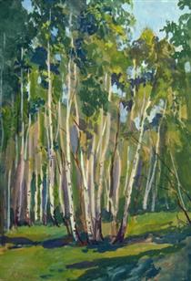 Birches at Noon - Konstantin Yuon