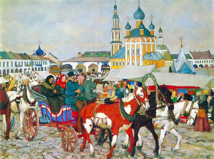 Triple in Uglich, 1913 - Костянтин Юон