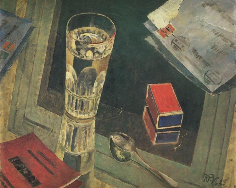 Still Life with Letters, 1925 - Kusma Sergejewitsch Petrow-Wodkin