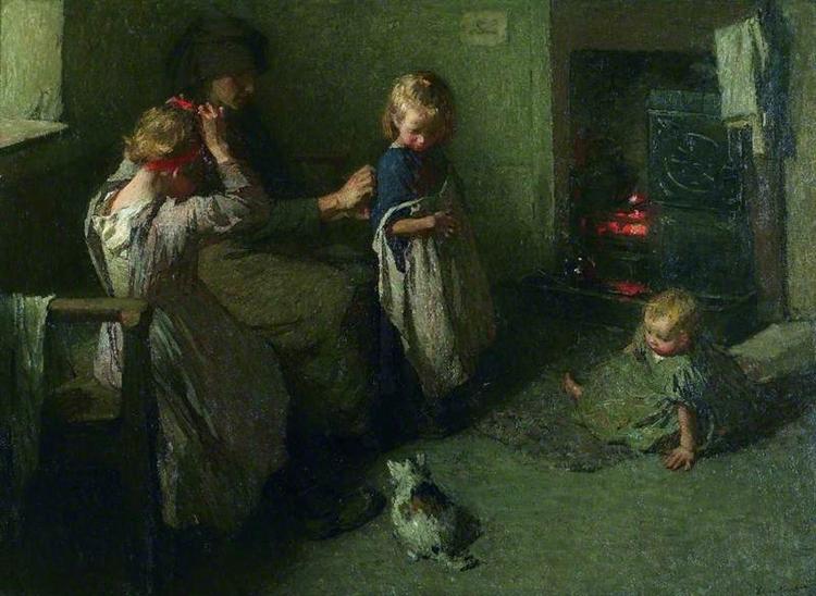 Dressing the Children, 1906 - Laura Knight