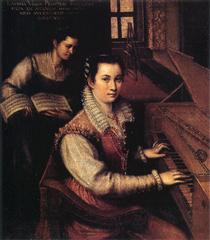 Self-Portrait at the Clavichord with a Servant - Лавиния Фонтана