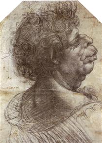 A Grotesque Head - Леонардо да Винчи