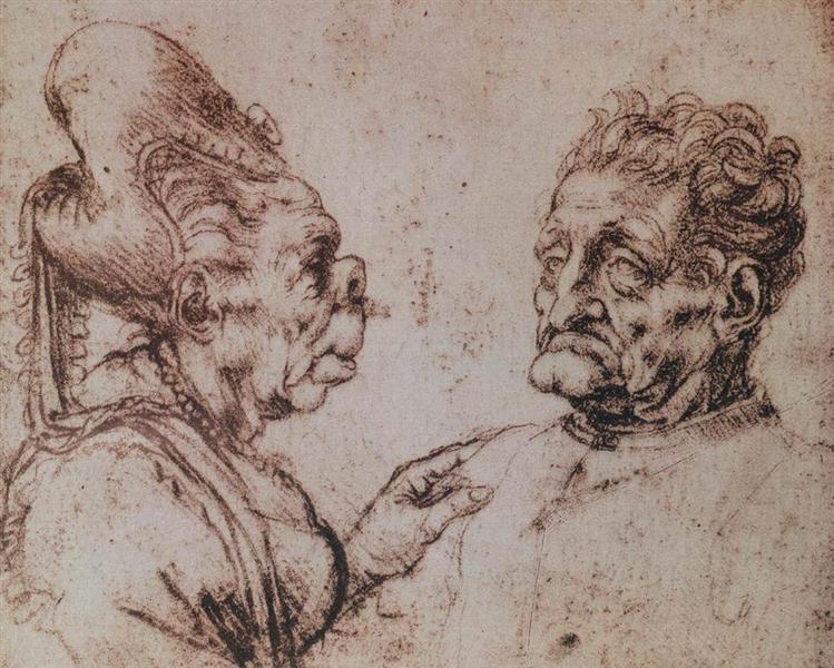 Карикатура, c.1490 - c.1511 - Леонардо да Вінчі