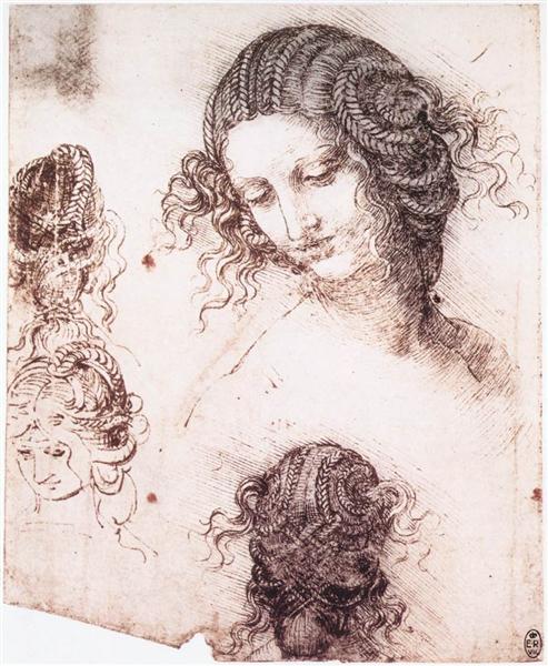 Head of Leda, c.1505 - Леонардо да Винчи