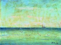 Landscape with seagulls - Лев Лагоріо