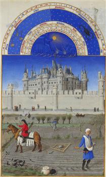 Calendar: October (Sowing the Winter Grain) - Limbourg brothers