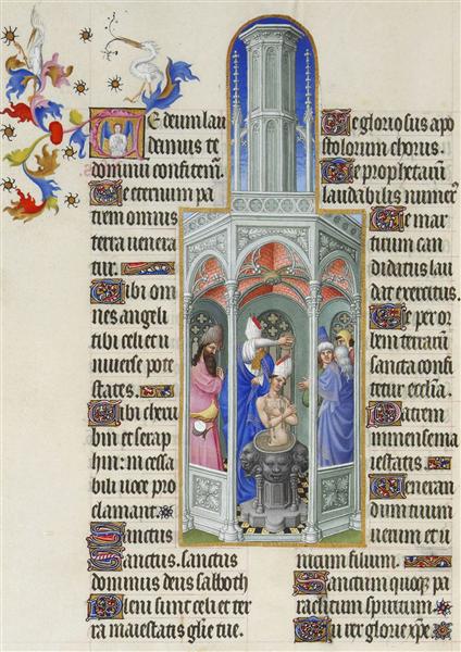 The Baptism of Saint Augustine - Limbourg brothers