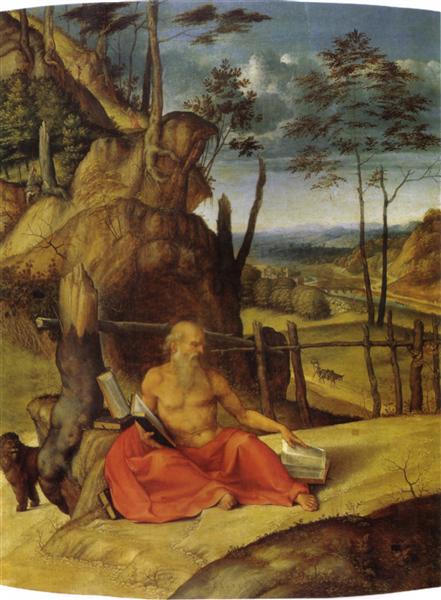 St. Jerome in the Desert, c.1509 - 羅倫佐·洛托