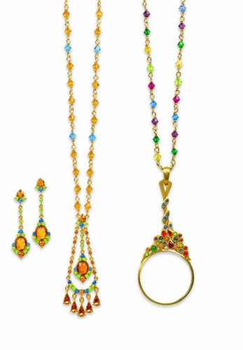Earrings, necklaces - Louis Comfort Tiffany