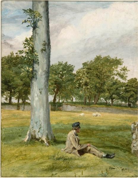 Landscape with Figure, 1870 - Луис Комфорт Тиффани