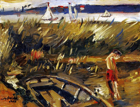 Punt in the Reeds at Muritzsee, 1915 - Ловіс Корінт