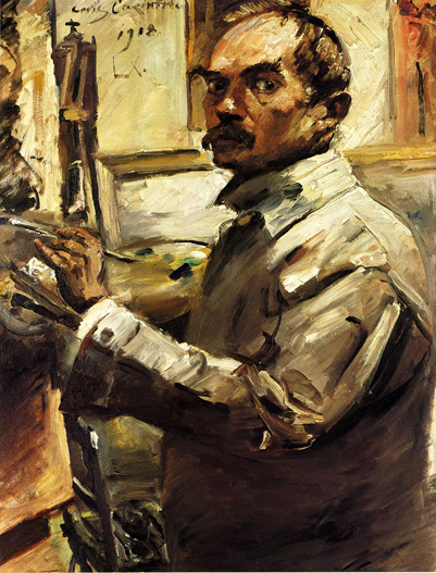 Self-Portrait in a White Smock, 1918 - Ловіс Корінт