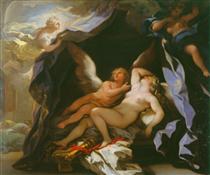 Cupid Visiting the Sleeping Psyche - Luca Giordano