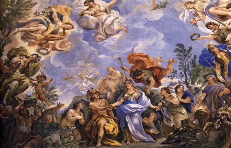Decorative Ceiling (detail) in the Palazzo Medici Riccardi, 1686 - Luca Giordano