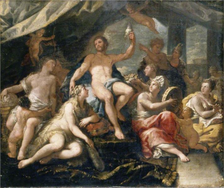 Hercules and Omphale, 1680 - Лука Джордано