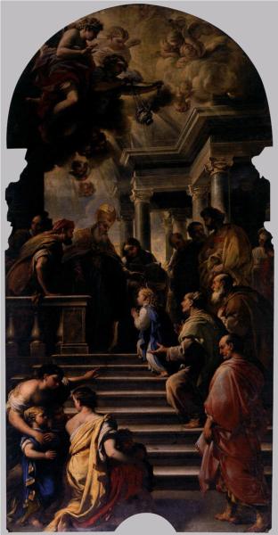 The Presentation of Mary at the Temple, 1674 - Luca Giordano