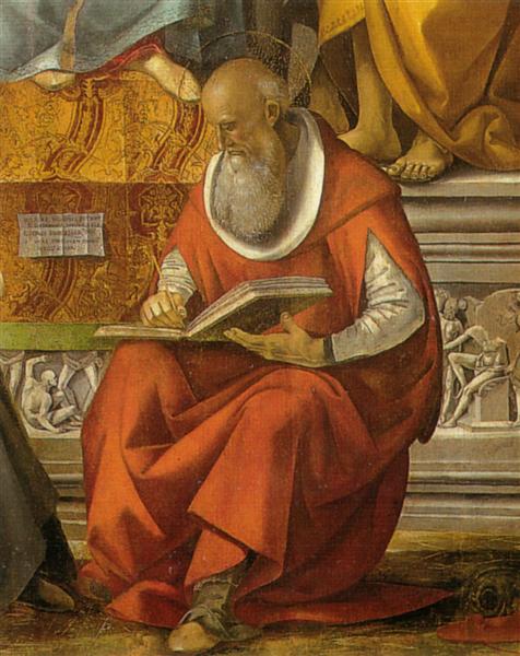 St. Jerome (detail from Virgin Enthroned with Saints) - Luca Signorelli