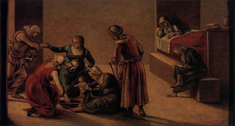 The Birth of the Virgin, c.1490 - Лука Синьорелли