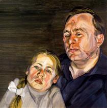 A Man and his Daughter - Lucian Freud