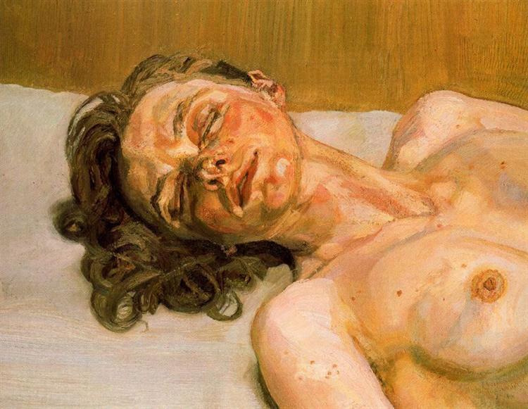 Девушка с закрытыми глазами, 1986 - 1987 - Люсьен Фрейд