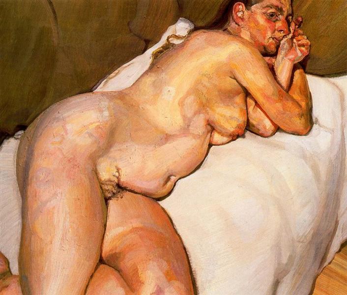 Naked woman on a sofa, 1984 - 1985 - 盧西安‧佛洛伊德