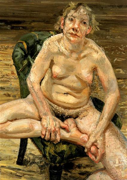Resting on the Green Chair, 2000 - Lucian Freud
