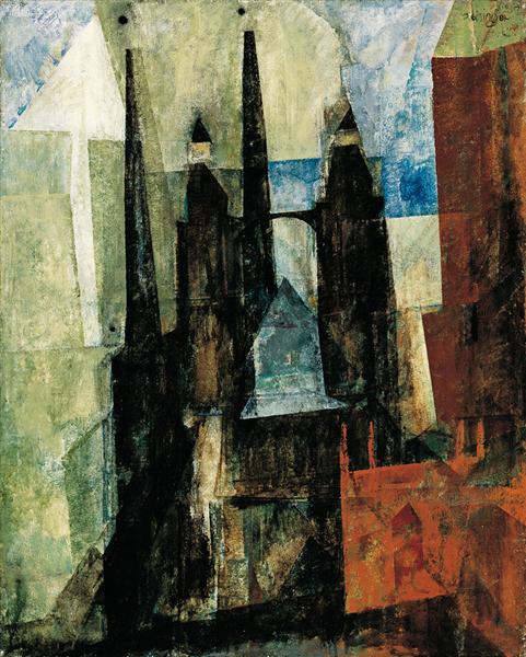 St. Mary's Church with the Arrow, 1926 - Lyonel Feininger