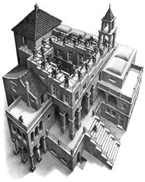 Ascendente e Descendente - Maurits Cornelis Escher