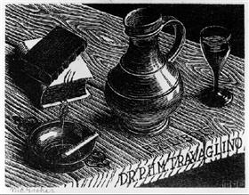 Bookplate, Dr. P.H.M. Travaglino - M.C. Escher
