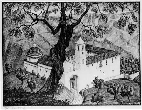 Cloister near Rocca Imperiale, Calabria, 1931 - Maurits Cornelis Escher