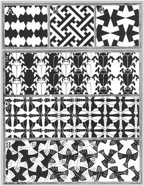 Регулярний розподіл площини, 1957 - Мауріц Корнеліс Ешер
