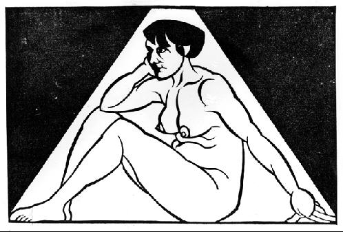 Сидяча оголена, 1921 - Мауріц Корнеліс Ешер