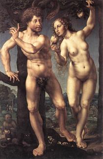 Adam and Eve in Paradise - Jan Gossaert
