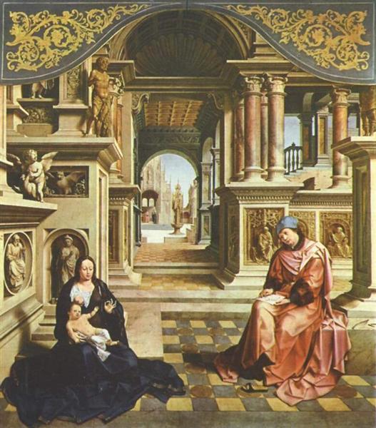 Saint Luke painting the Virgin, c.1520 - Мабюз