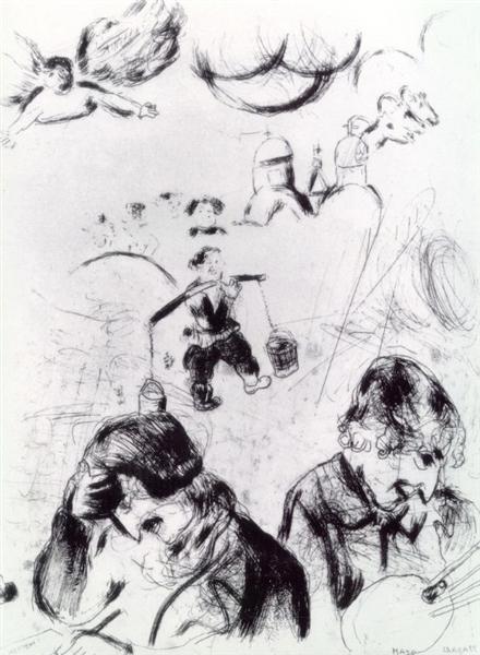 Gogol and Chagall, c.1923 - 夏卡爾