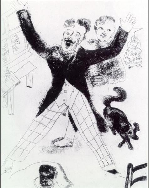 Nozdriov, c.1923 - Marc Chagall