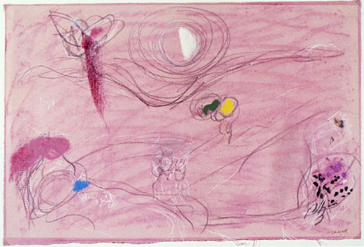 Этюд для "Песни песней V", c.1965 - Марк Шагал