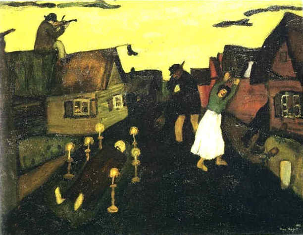 The deceased (The Death), 1908 - Marc Chagall