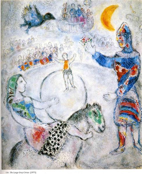 The large gray circus, 1975 - Marc Chagall
